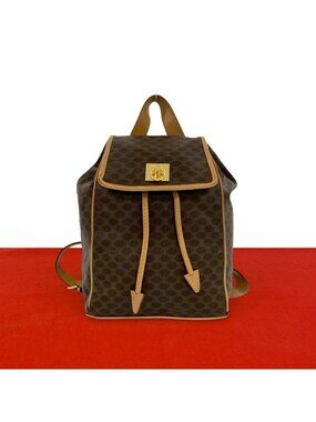 Celine | Bags | Celine Macadam Canvas Backpack Pvc Leather  display picture 1